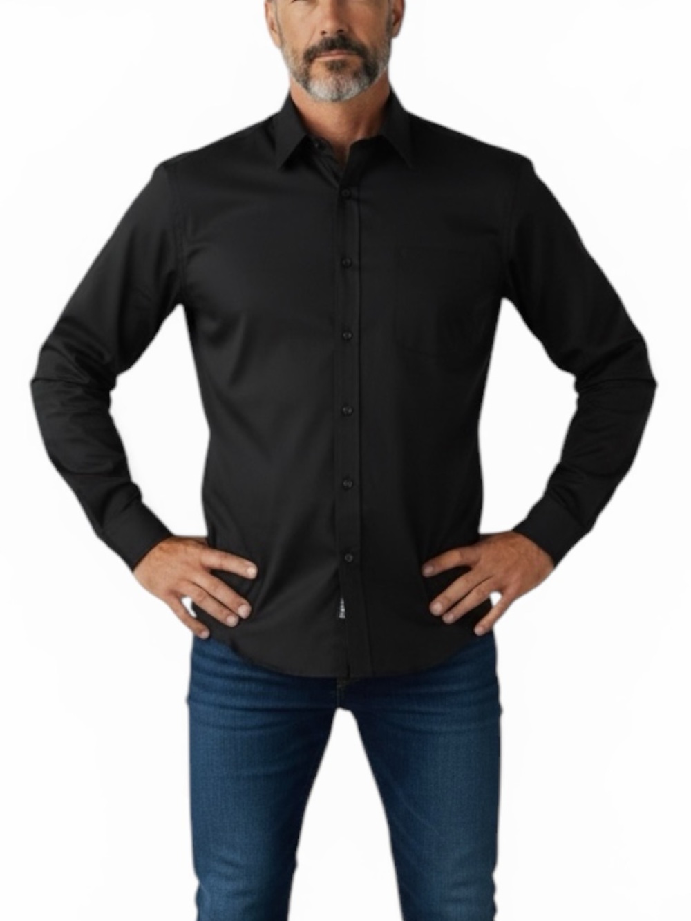 Eddie Bauer Black long sleeve button up men’s shirt size XL tall.